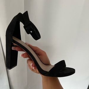 Black Strap Heels